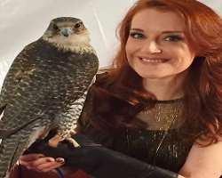 She is an animal lover and also fell in love with a falcon named 